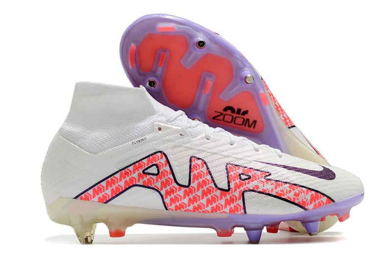 Chuteira Nike Mercurial Superfly IX Elite SG Campo - Branco e Vermelho